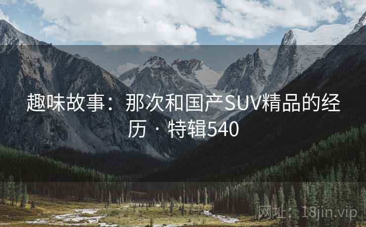 趣味故事：那次和国产SUV精品的经历 · 特辑540